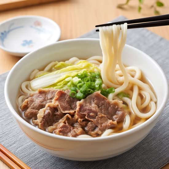 Beef udon noodles 肥牛乌冬面